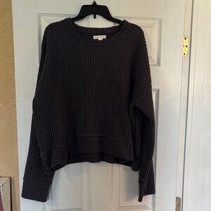 Aeropostale Thread Dark Gray Crew Neck Sweater, crop top style